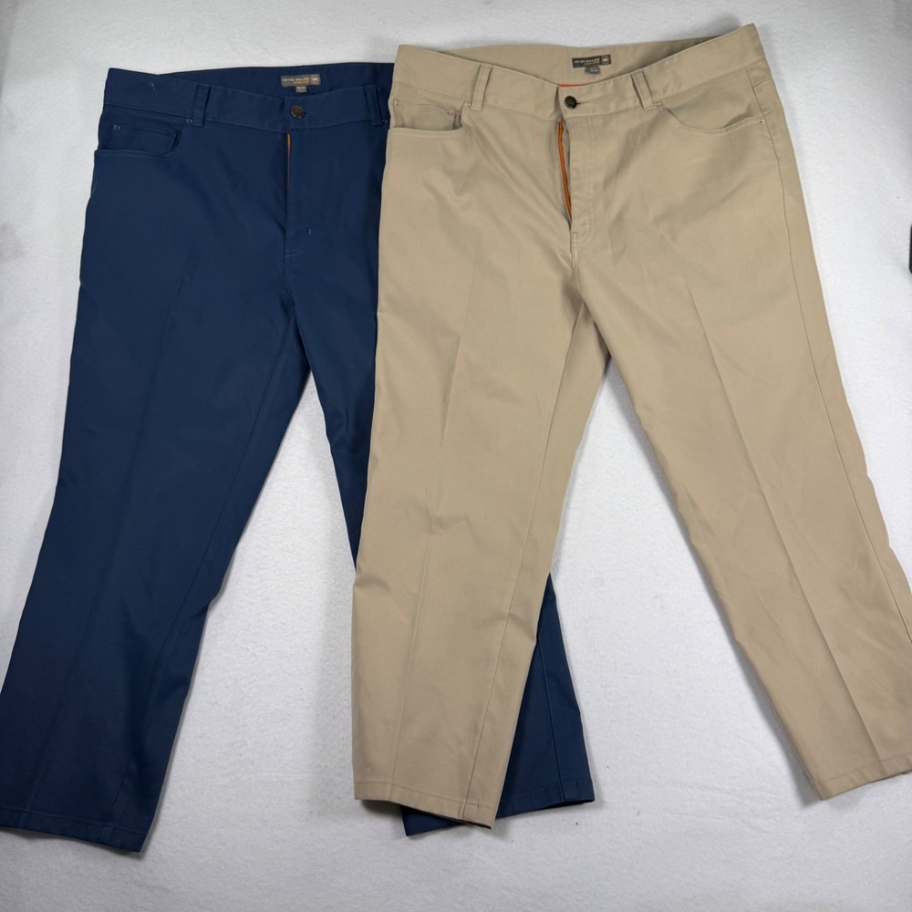 LOT OF 2 Peter Millar Crown Sport EB66 Pants 36x25 Cropped Performance Bundle - Picture 2 of 14
